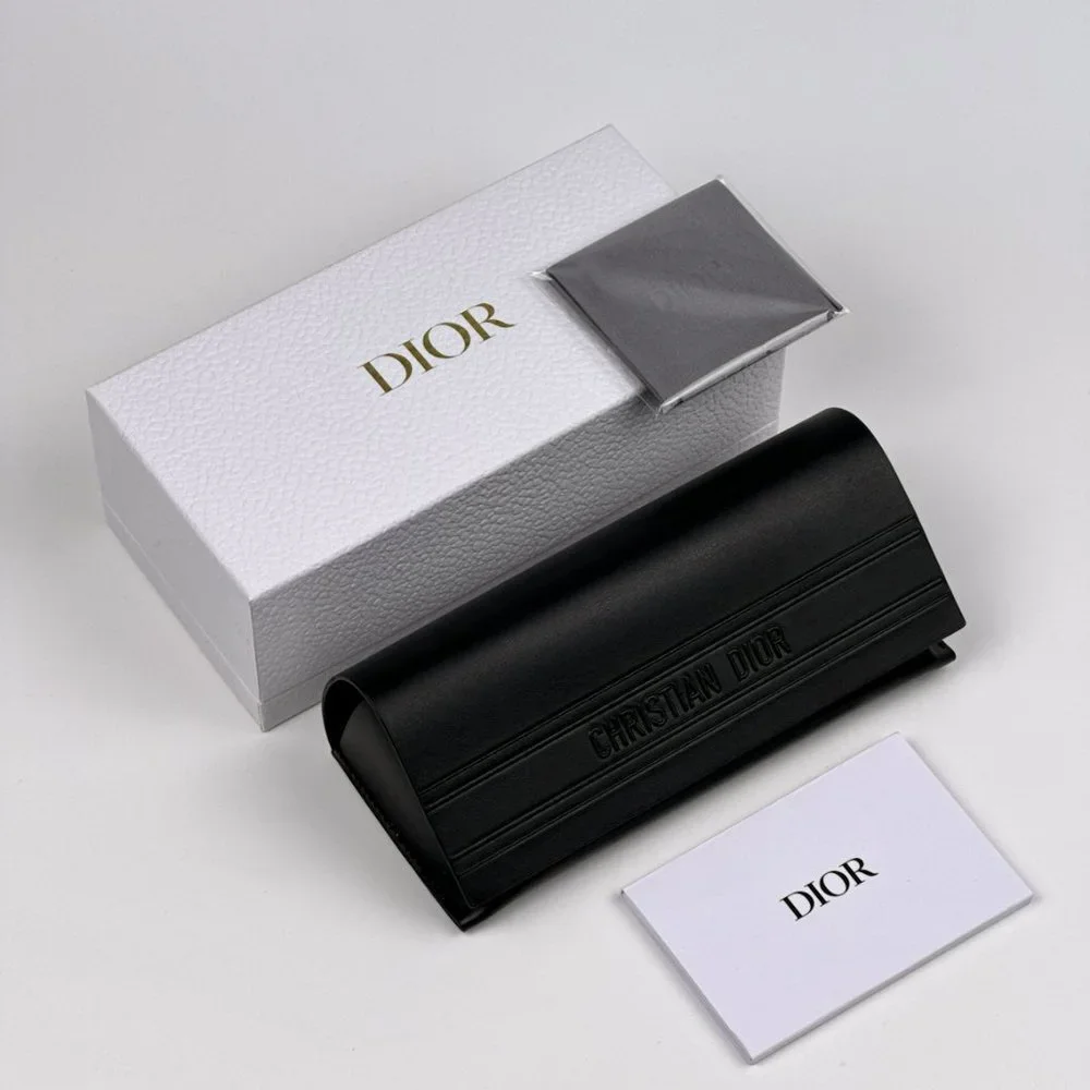 Dior DIORBOBBY S1U B5B0 BRAND NEW Sunglasses Gold Havana Blue Women Oversized - Picture 14 of 14
